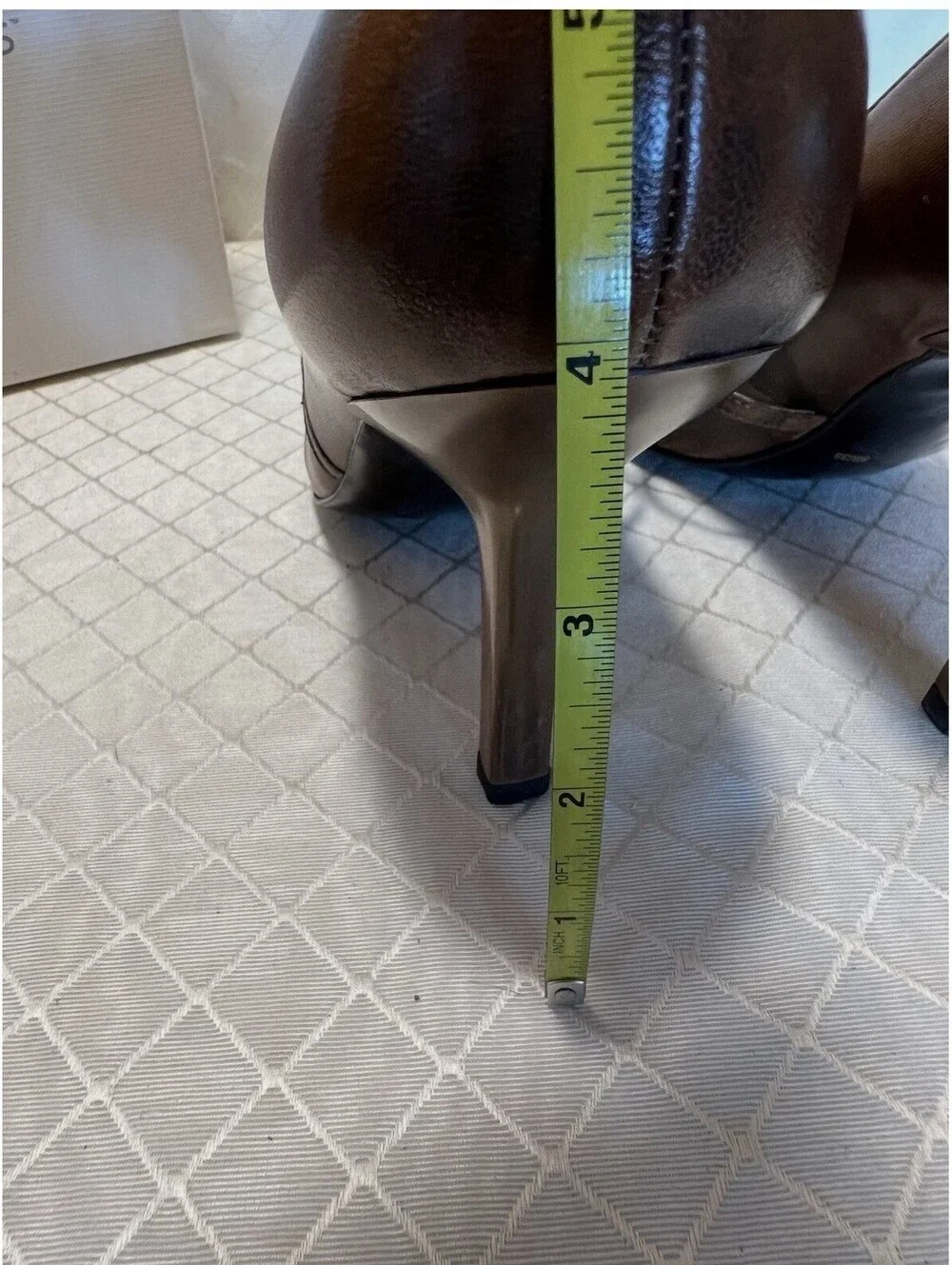 BCBGIRLS Cacao Color leather Mary Jane pump Heels SZ:8